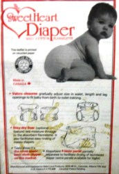 SWEETHEART FLANNELETTE DIAPER,LINER CANADIAN PATTERN